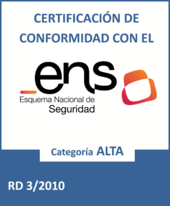 Certificación de conformidad ENS Alta